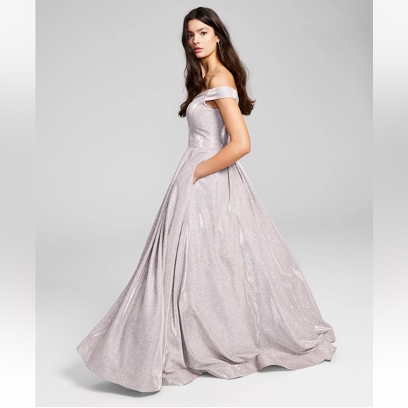 B Darlin Dresses & Skirts - B.Darlin Womens Plus Off-The-Shoulder Juniors Evening Dress size 0